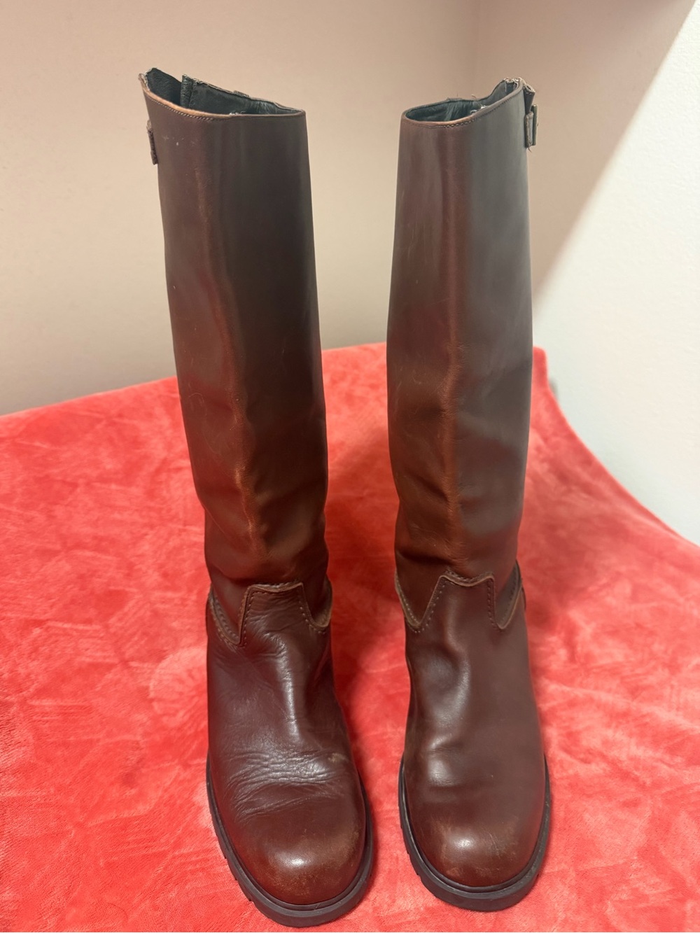 Eddie Bauer Women's Tall Leather Boots in Deep Brown